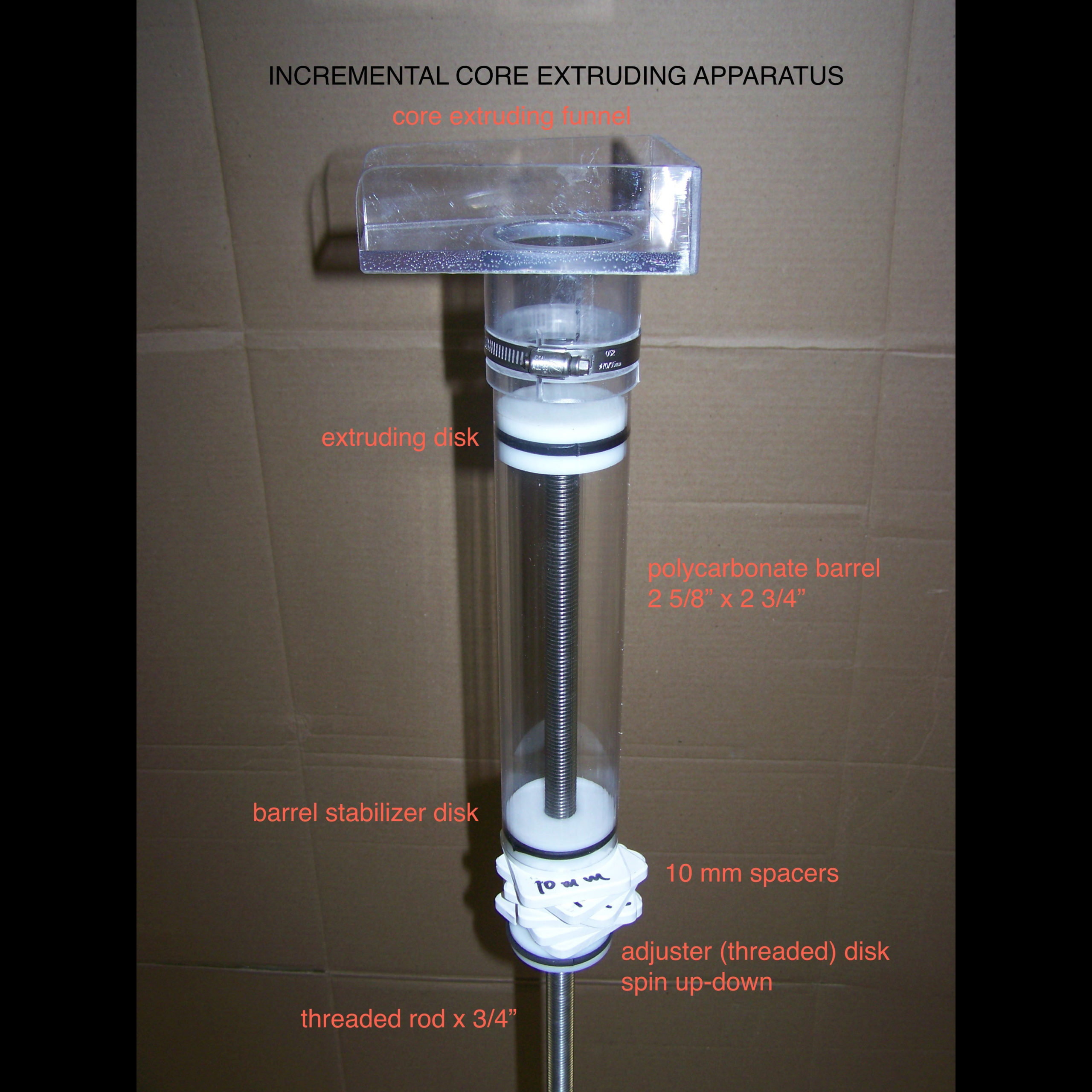 Standard Incremental Core Extruding Apparatus
